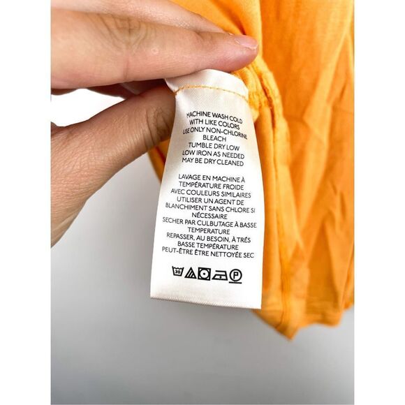 NWT Free People Moon Dancer Tank Top In Carrot Ginger Relaxed Fit V-Neck Size M - Picture 9 of 10